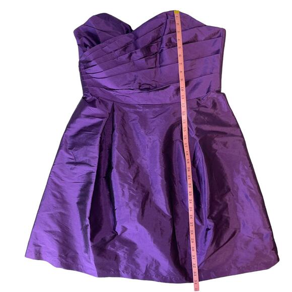 Alfred Sung Strapless Peau De Soie Majestic Purple Cocktail Dress Size 18 BNWT - Picture 8 of 12